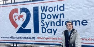 Jamie represented the National Down Syndrome Society where he works one afternoon per week