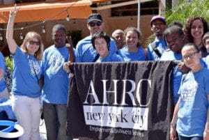 Parade marchers from AHRC NYC's Employment and Business Services