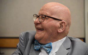 Vito Libutti beamed as he received an award at AHRC NYC's 70th Annual Meeting.