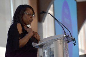 Nyoka Simmons was the valedictorian for staff members celebrating five, ten, and 15 year anniversaries.