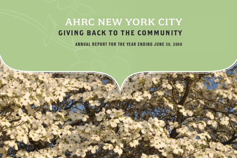 2009 Annual Report Giving Back to the Community