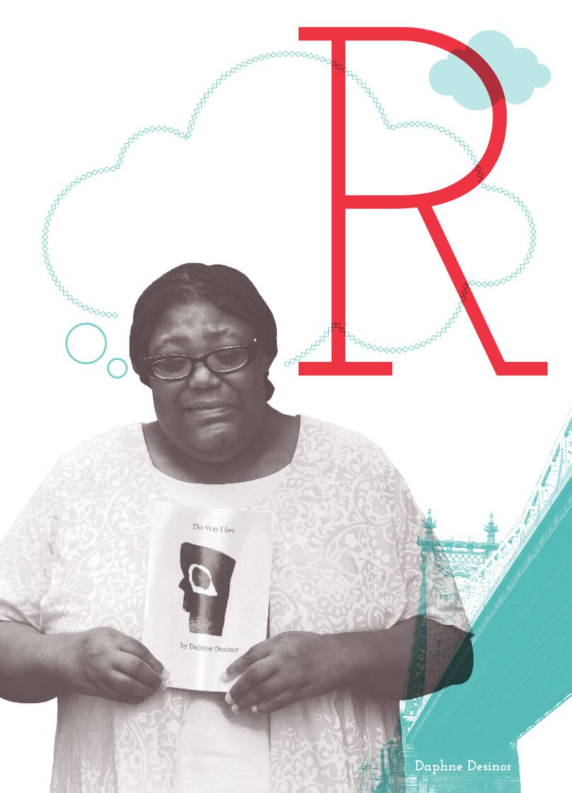 R stands for Respect, accompanied by a photo of Daphne Desinor