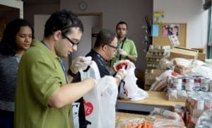 Volunteering at the local Food Pantry