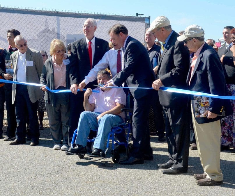 Bernard was front and center during the ribbon-cutting ceremony