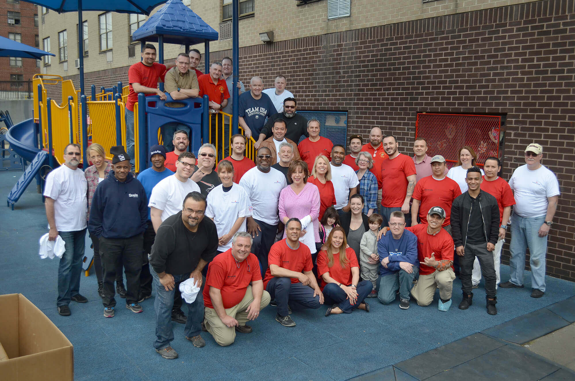 The renovation team at Astoria Blue Feather Early Learning Center