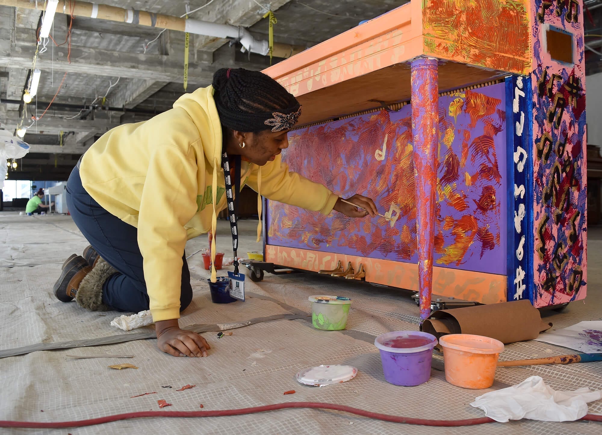 DJ adds detail to her piano canvas