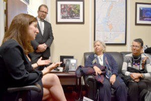 Melissa Connelly, Legislative Assistant to Rep. Jerry Nadler, with Marco Damiani, Anne Gordon, and Laura J. Kennedy