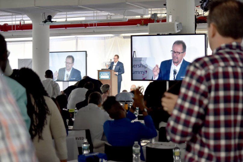 Marco Damiani speaks at the Leadership Summit