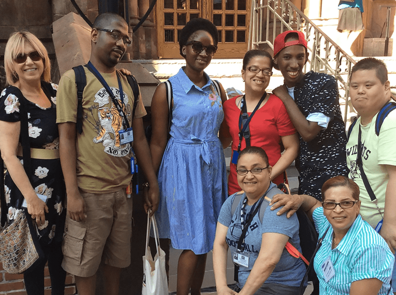 Members of Betty Pendler New York League’s Augmented and Alternative Communication meetup group