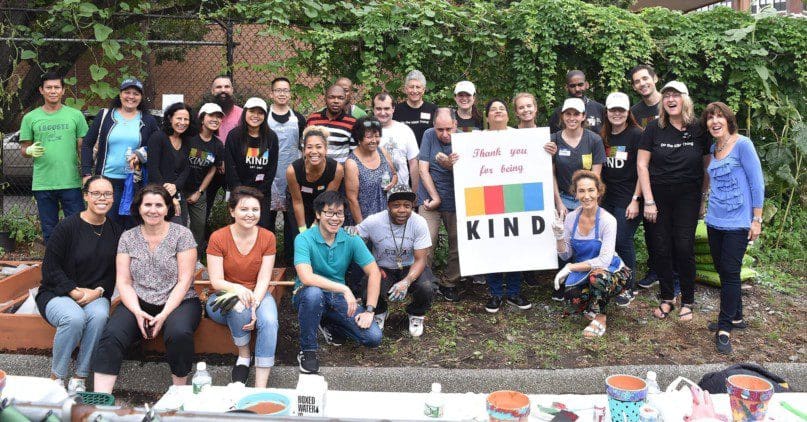KIND Employees with staff and people supported from AHRC NYC's Cyril Weinberg Day Services