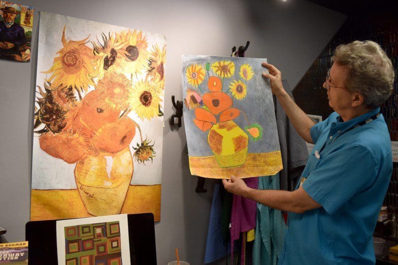 Jon explains the process used in the interpretive works of artist, Timotheus Davis