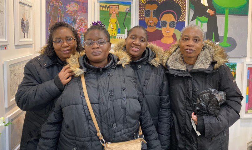 Artist, Jamie Armah with her family