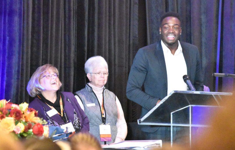 O'Dain Irving from The Arc of Dutchess County was one of four recipients of the Thomas A. Maul DSP Excellence Award