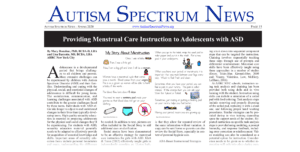 ASN Providing Menstrual Care Instruction to Adolescents with ASD