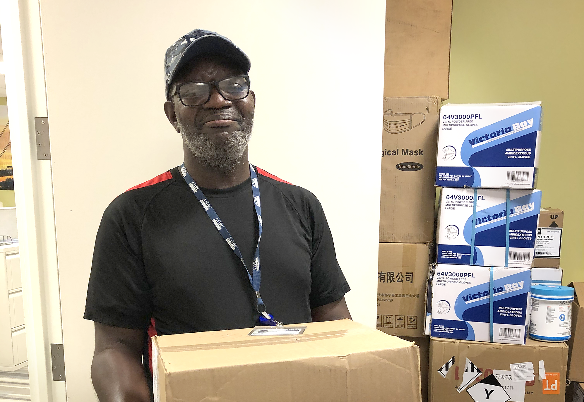 Samuel Joseph, Office Services Clerk, Essential to Securing PPE