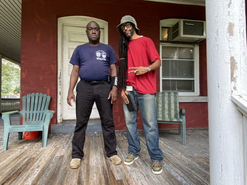 Jamielle Thomas with Yusaf Gussine Thomas, Job Coach with AHRC NYC's Employment and Business Services.