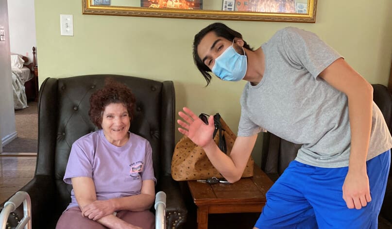 Marc Ramos with Margaret Plant