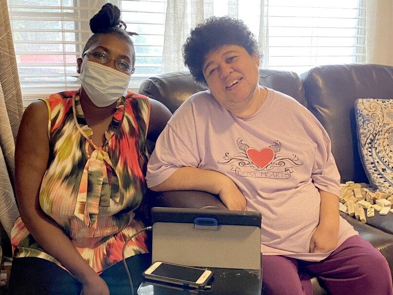 Marie Bellanton with Michelle Aviles