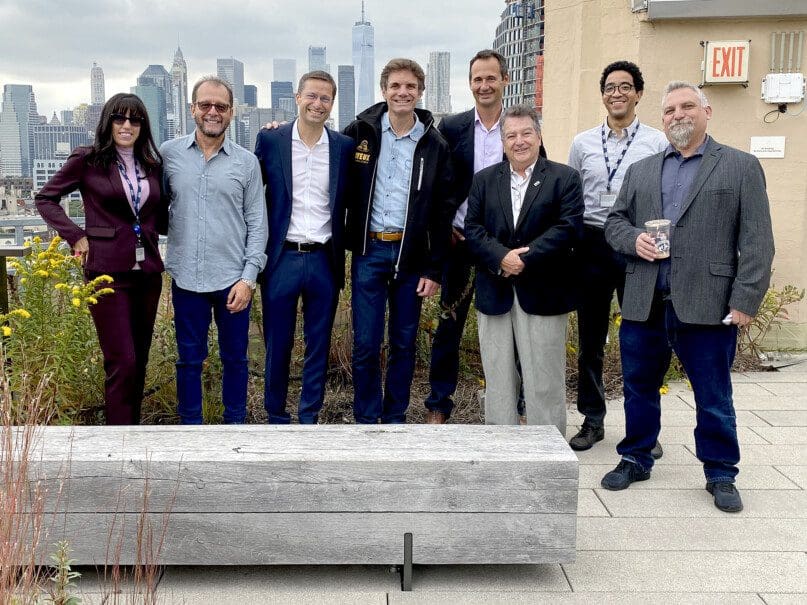 AHRC NYC leaders and visitors from France met in Brooklyn, including at Etsy's headquarters.