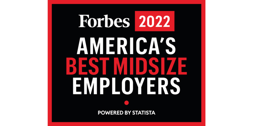 Forbes America's Best Employers 2022 Banner Logo Mid Size Companies