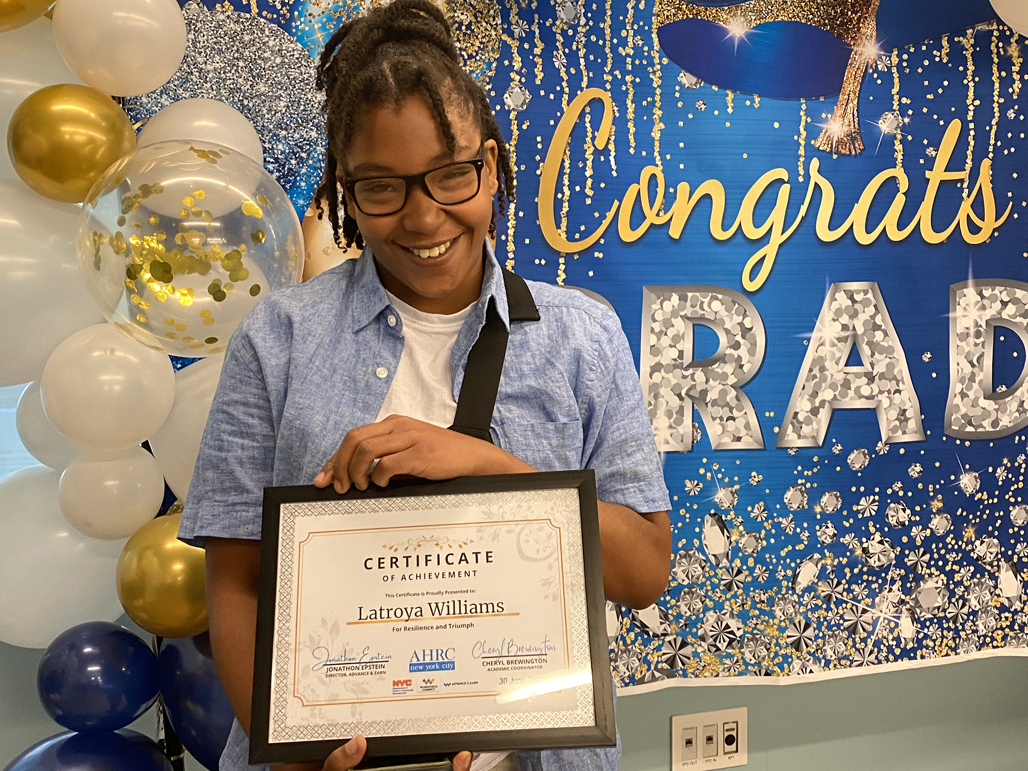 Latroya Williams learned specialized employment skills as a part of AHRC NYC's DYCD Programs