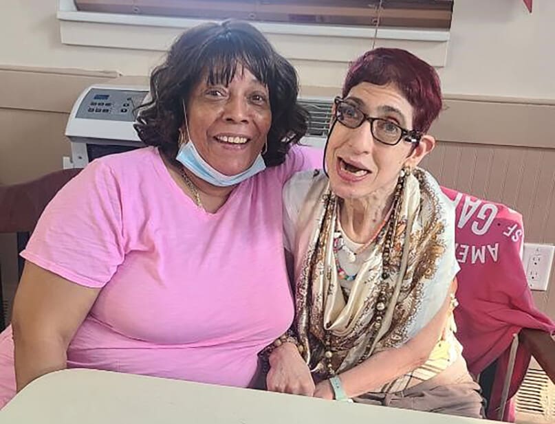 Maggie Wainwright with Geralyn Perasine