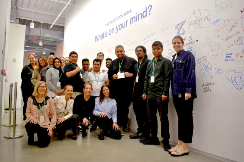 Meta employees and Project SEARCH students were brought togethter by Karen Zuckerman, pictured at bottom left