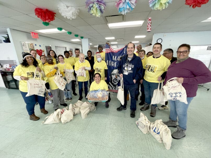 Volunteers at Norfolk Day Services continued their MLK Day of Service tradition