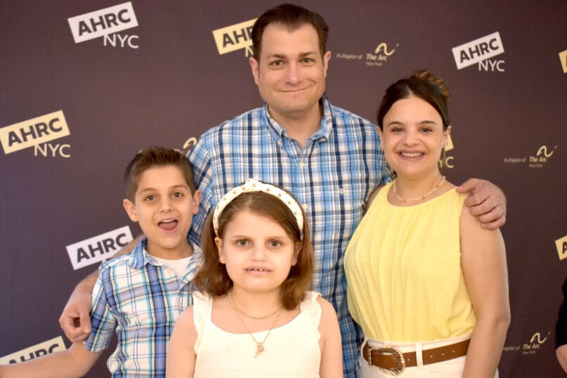 Ava Brugnolotti with her family at AHRC NYC's 76th Annual Meeting