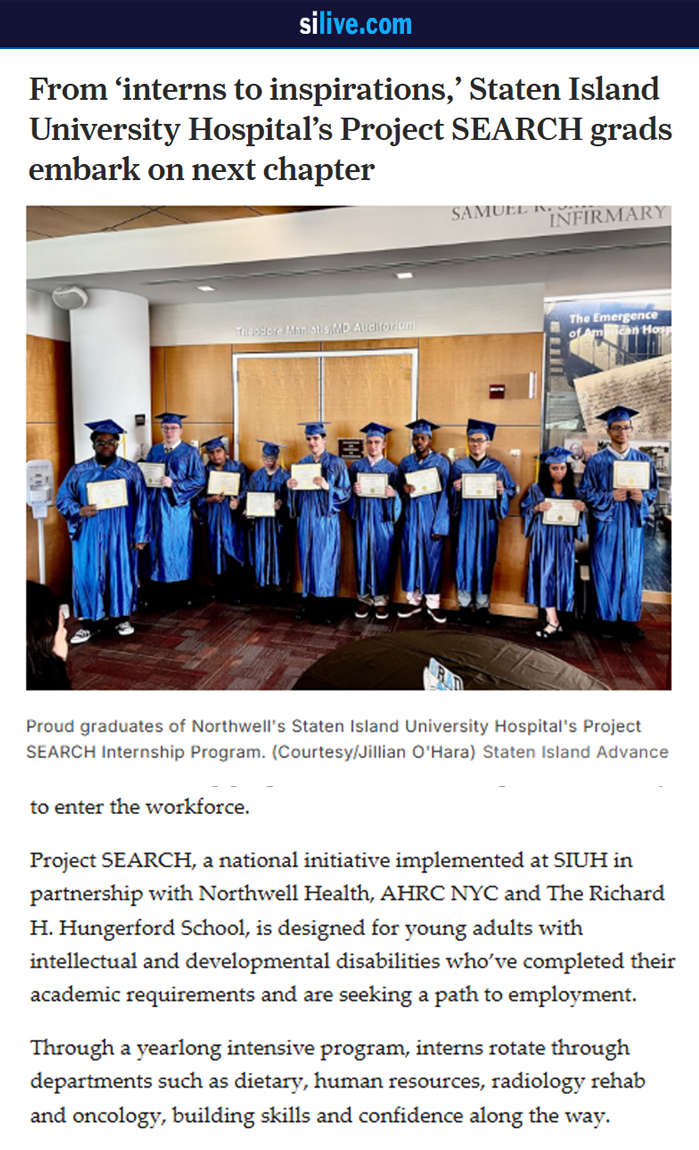 sililove article clipping, SIUH Project SEARCH