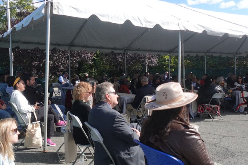 Guests of the Howie and Bill Stone Day Center renaming ceremony
