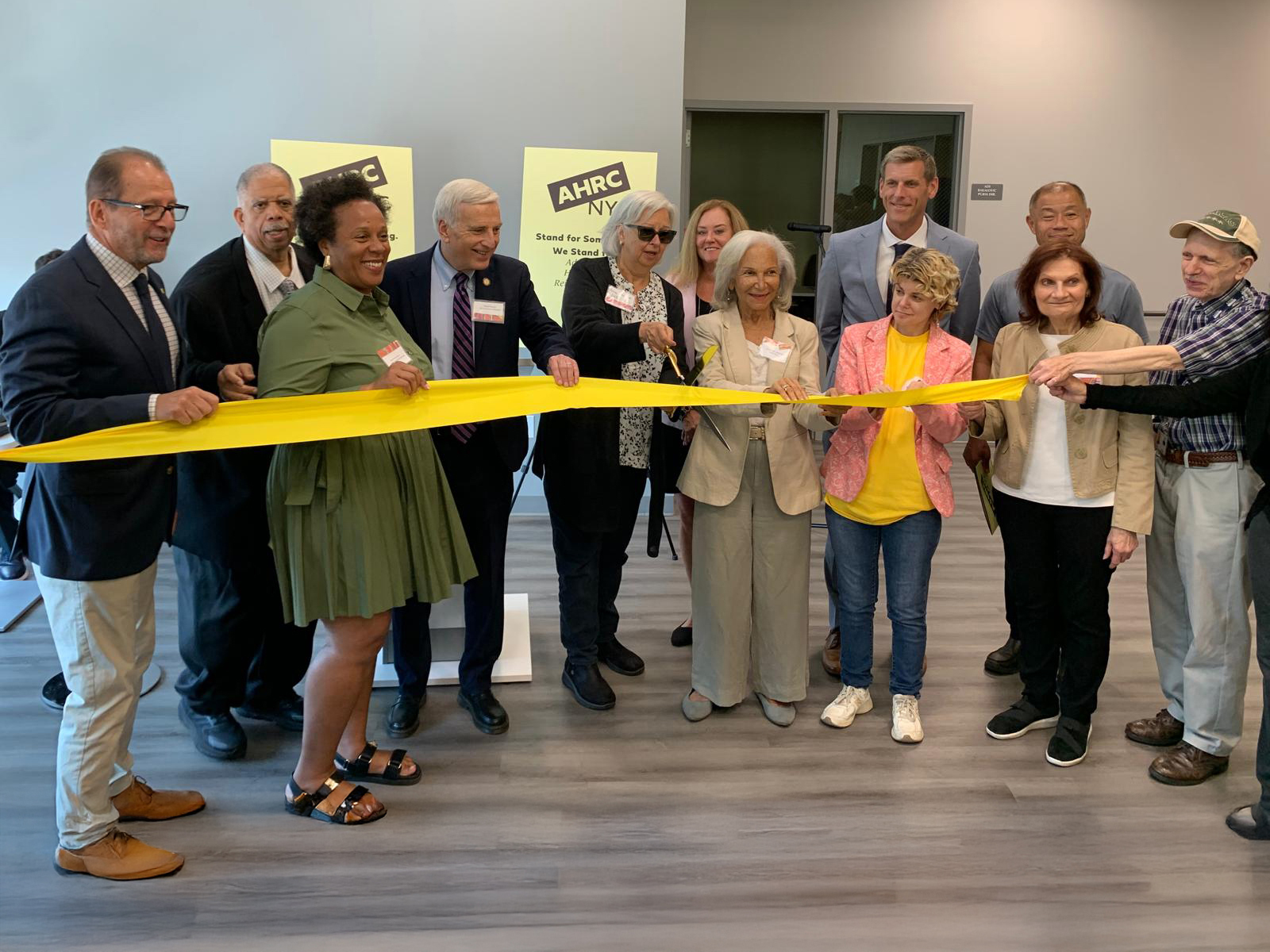 Ribbon cutting at AHRC NYC's new Day Services location in Jamaica, Queens