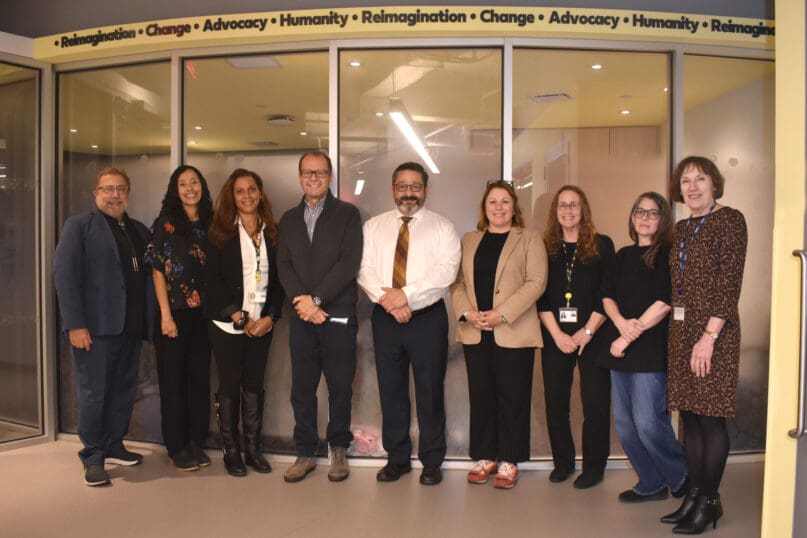 AHRC NYC was proud to host Dr. John Barbuto, center, the Executive Deputy Commissioner of OPWDD