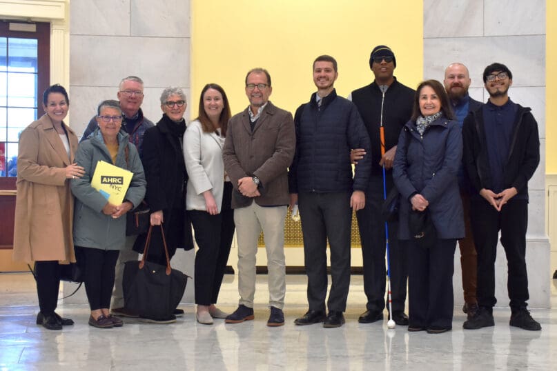 AHRC NYC advocates in the rotunda of the Cannon House Office Building in AHRC NYC