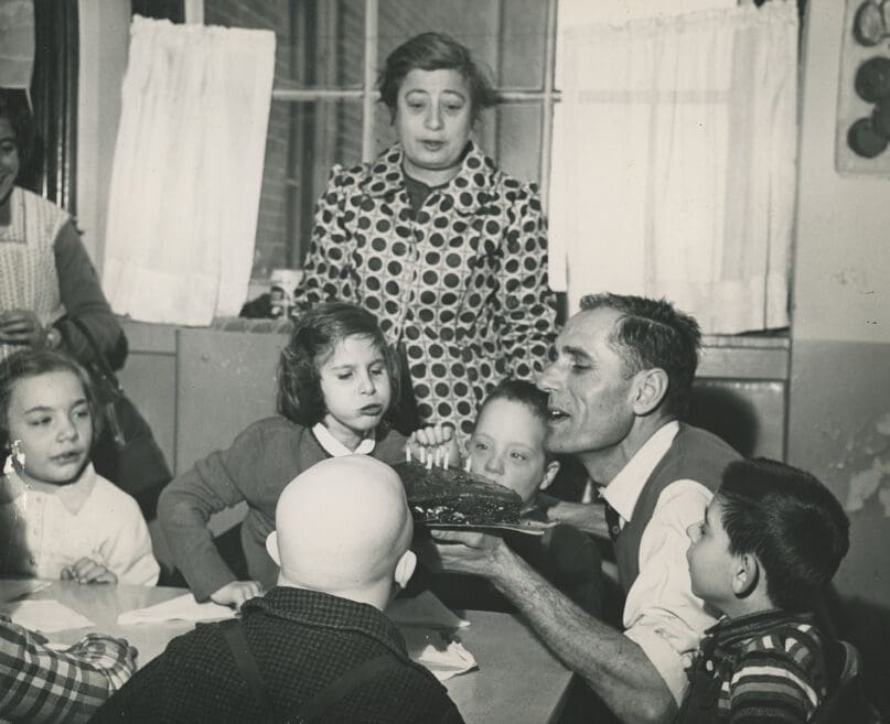 Devino Riondato with students, 1950s