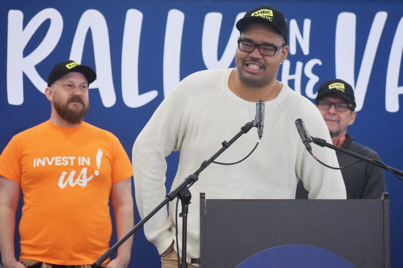Erick Portes from AHRC NYC's Melissa Riggio Higher Education Program at BMCC